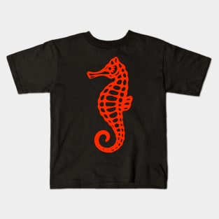 Red Seahorse Kids T-Shirt